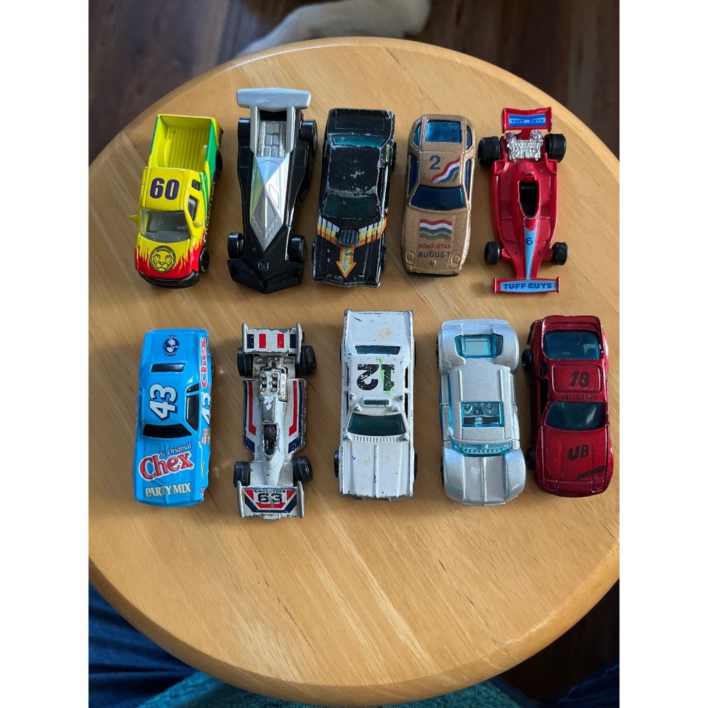 Vintage Hot Wheels & Mixed Diecast Toy Car Lot of 10 NASCAR Racing Trucks